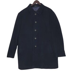 Lauren Ralph Ladd down filled wool overcoat navy blue men’s 46R